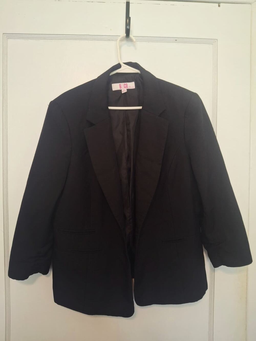 9&Co Retro Y2K 2000's 3/4 Sleeve Black Blazer, Women's,  Size 14